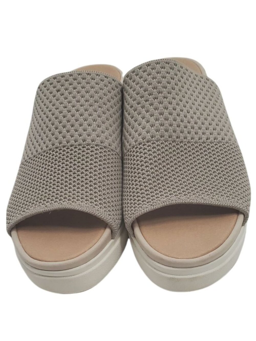D'Scholls Women's Oyster Mesh Knit Sonia Open Toe Platform Slide Sandals Sz 7.5M - Picture 9 of 16
